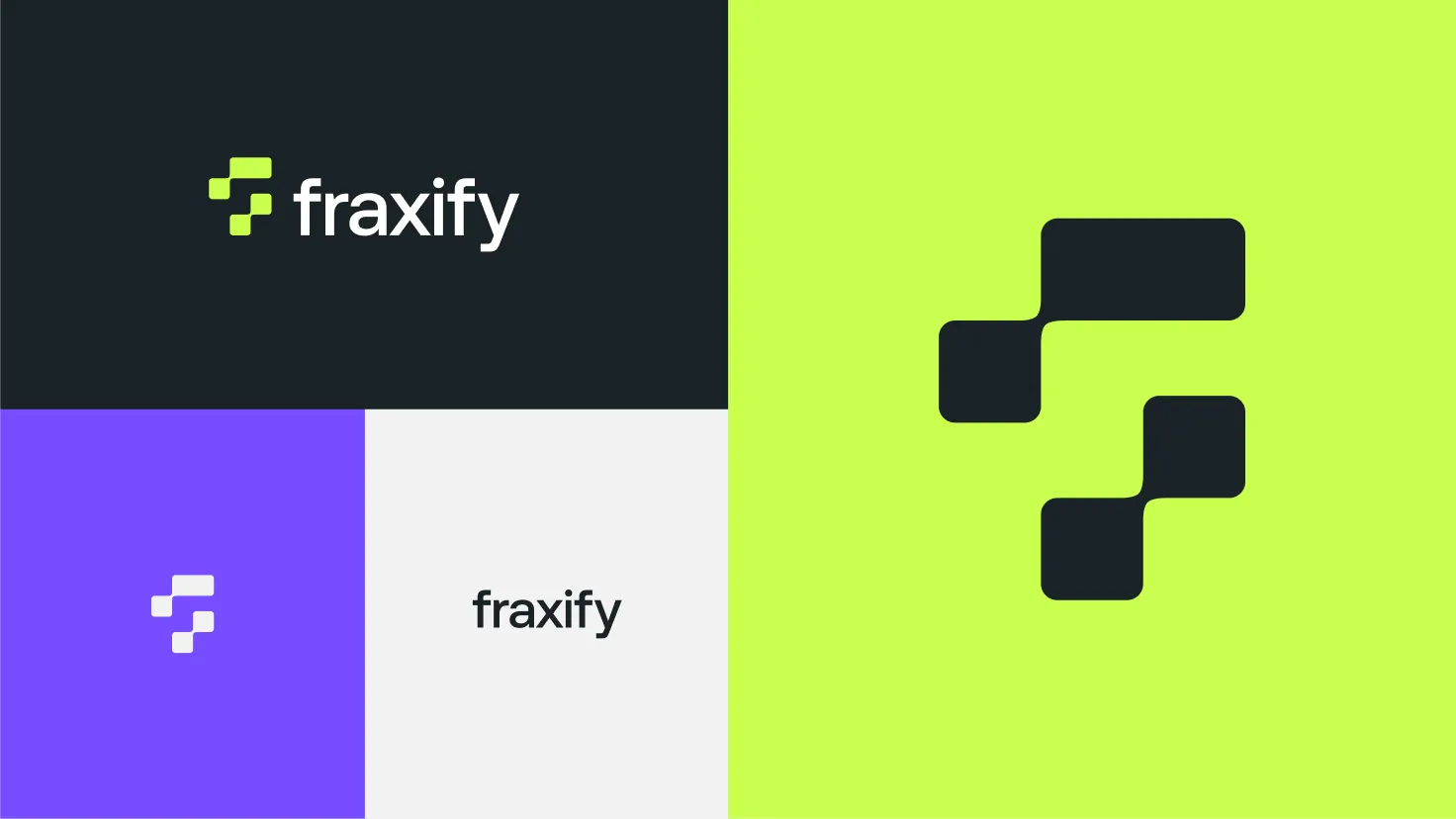 Fraxify fintech branding identity sheet