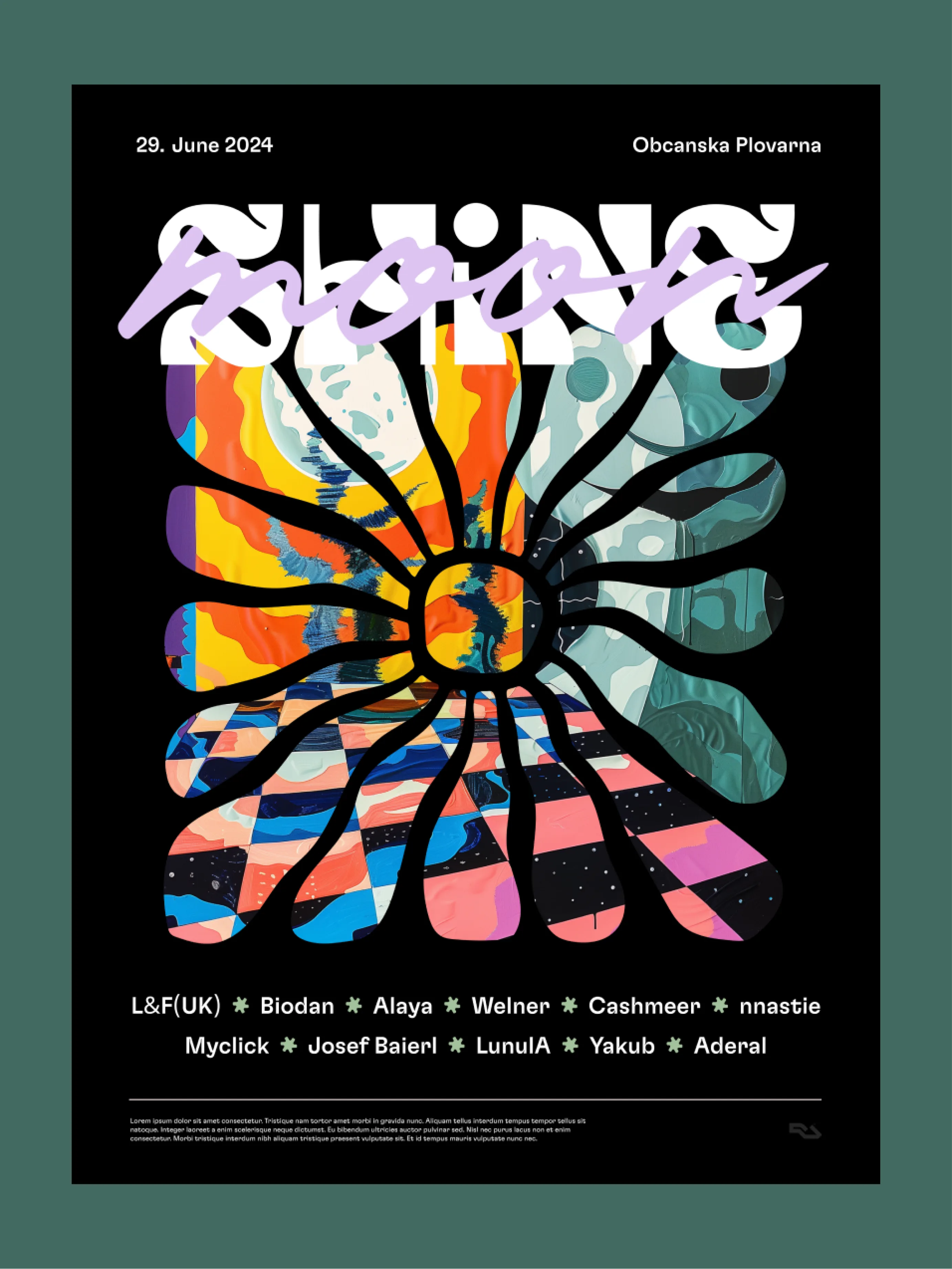 Shine event branding poster
